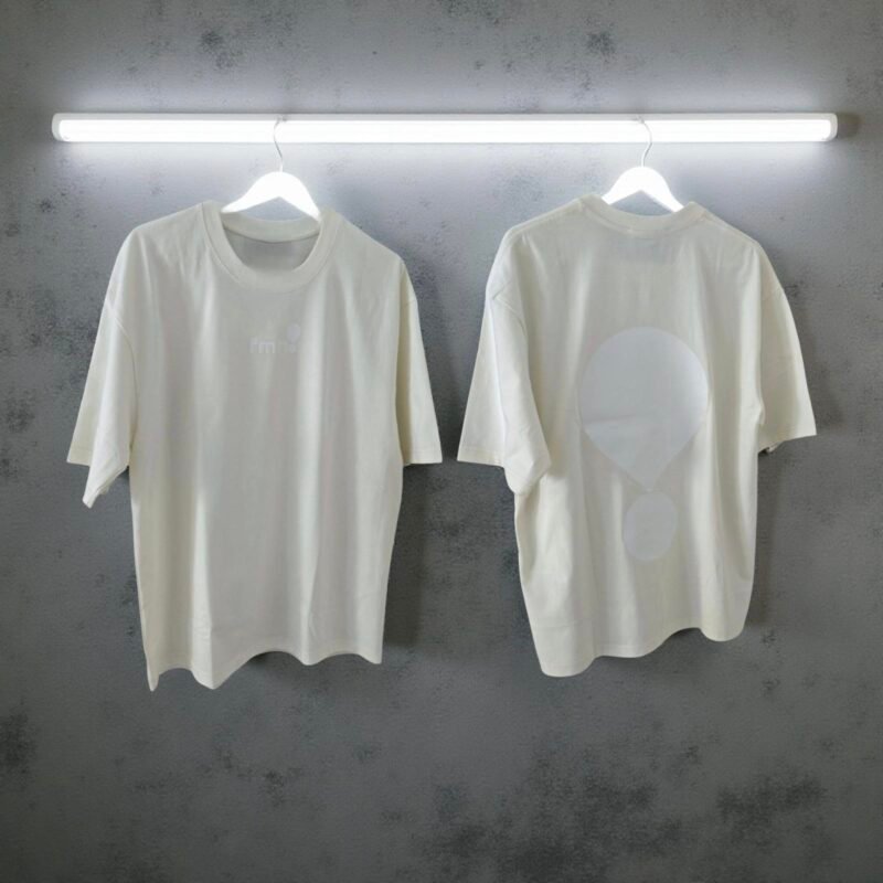 Oversized T-Shirt Beige - Image 3